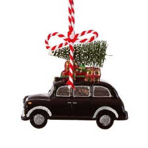 Baumschmuck Taxi schwarz