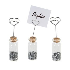 Fotoclip Kartenhalter Herz 6er Set