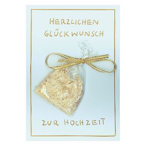 Klappkarte Hochzeit mit Reis