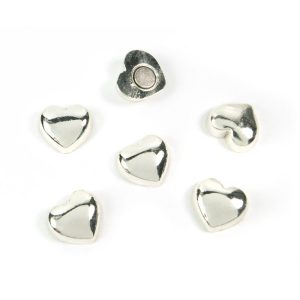 Magnet Herz silber