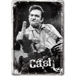 Metallpostkarte Johnny Cash