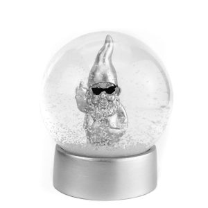 Schneekugel Zwerg silber