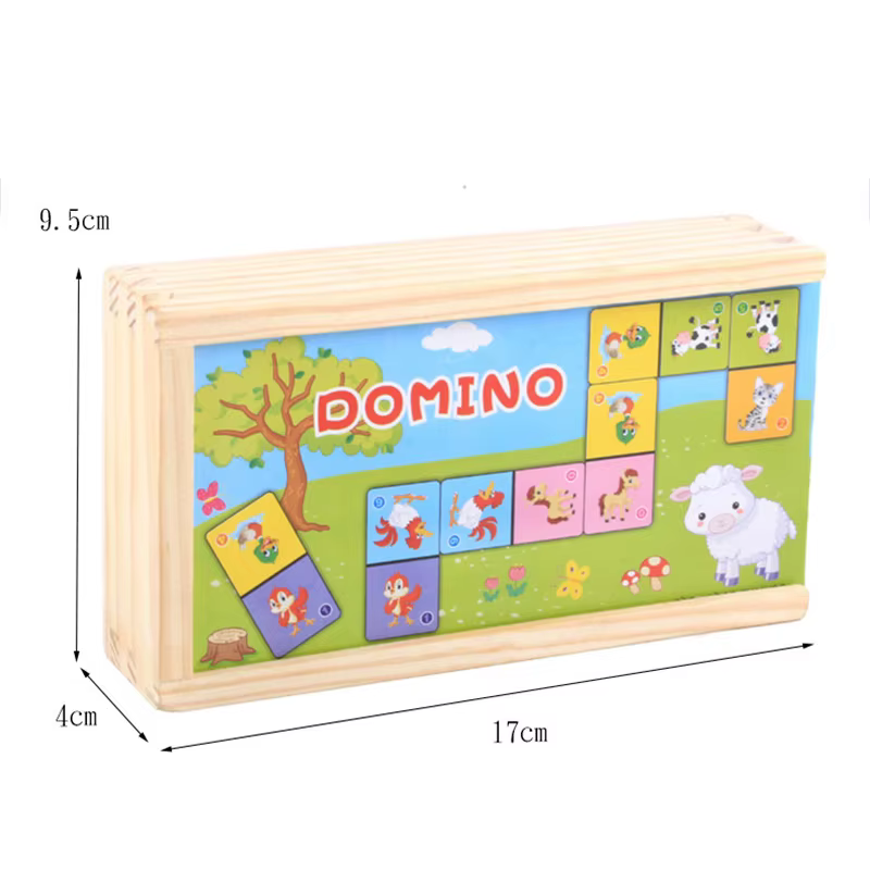Montessori Holz-Domino Baustein-Set – Frühe Lernspielzeuge für Kinder – Bild 6