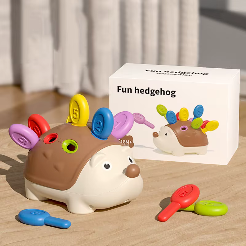 Montessori Igel-Puzzle: Sensorisches Lernspielzeug zur Konzentrations- & Rechtschreibförderung für Kinder