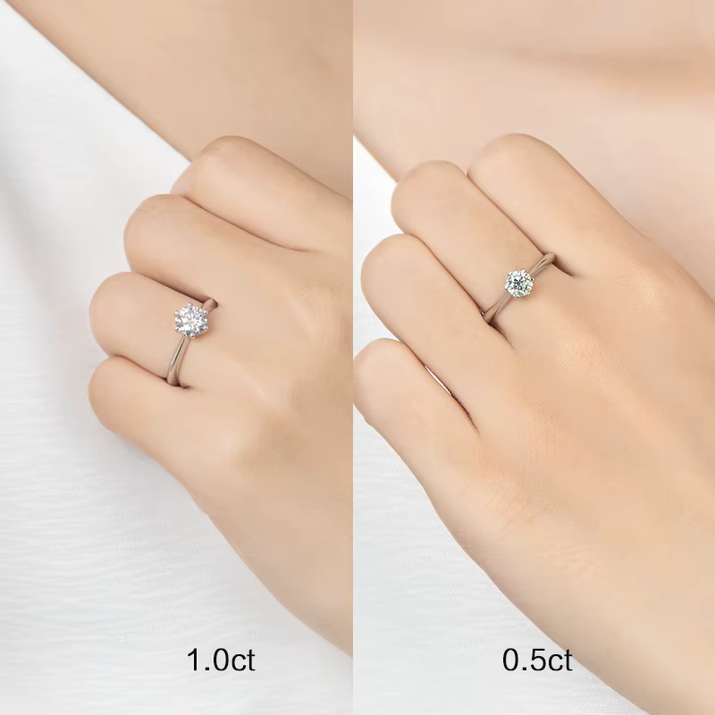 Moissanite Diamantring aus 925er Sterling Silber: Details und Qualität der Verarbeitung – Bild 4