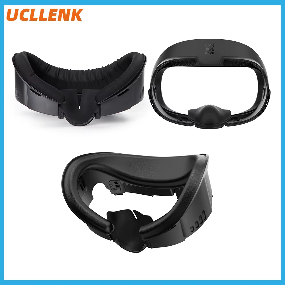 Premium AMVR PU-Leder Gesichtsmaskenabdeckung für Meta Quest 3 – Verbesserte Version für optimalen Komfort und Schutz