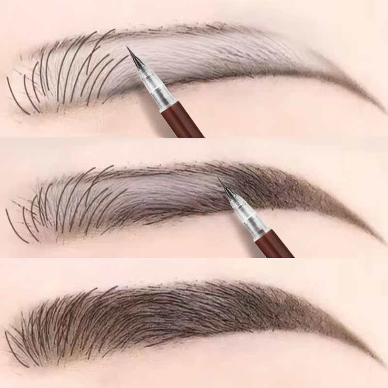 Flüssiger Augenbrauenstift: Wassertfest, langlebig und in drei Farben verfügbar für natürliches Augenbrauen Make-up – Bild 2