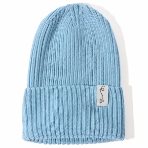 Mütze aus Baumwollstrick – LIGHT BLUE M