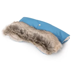 Blue Winter Handwärmer für Kinderwagen (Kinderwagenmuff) mit Fell