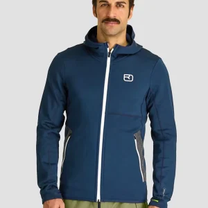 Ortovox Hooded Fleecejacke deep ocean