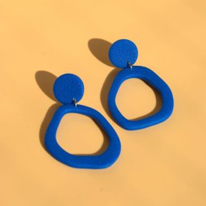 Ipanema | Statement Ohrringe | 24k vergoldet blau von Santoclay Handmade