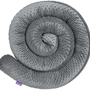 Grey Minky schlange Bettumrandung 300cm