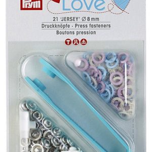 Prym Love Druckknöpfe Jersey 8mm, hellblau/helllila