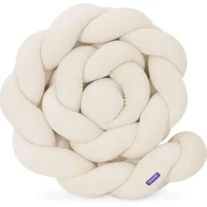 Ecru – Geflochtene Bettschlange Bettumrandung für Babybett