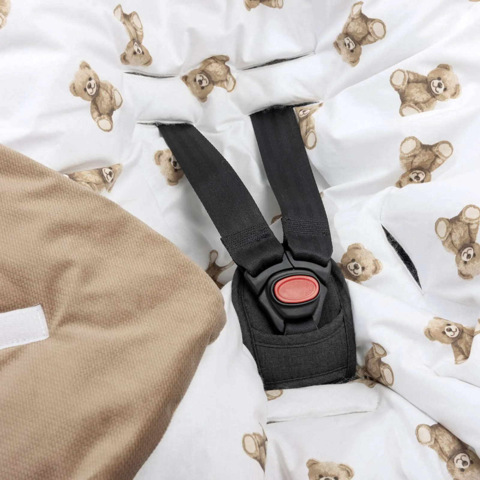 Mr. Teddy & Caramel Velvet Decke für Kindersitz – Bild 5