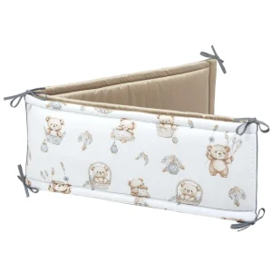 Boho Bears & Cappuccino Soft Velvet Bettumrandung XXL