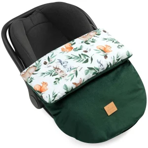 Forest Story & Green Velvet Fußsack für Autositz und Kinderwagen
