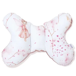 Little Fairy & Smokey Pink Soft Velvet Schmetterlingskissen